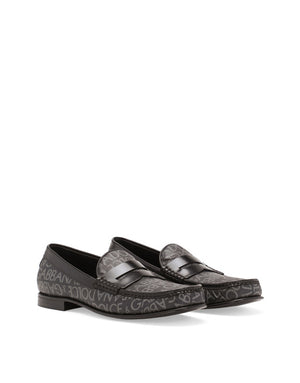 COATED JACQUARD LOAFERS