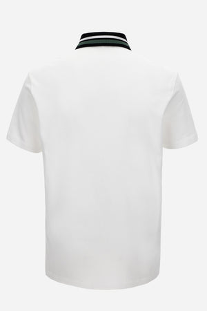 Polo In Cotton Piquet + Versace Milano Embroidery