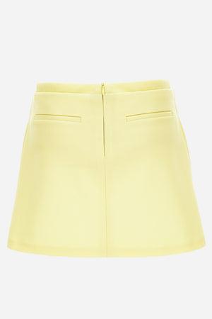 Skirt In Responsible Wool Grain De Poudre Natural Stretch Light Bonded
