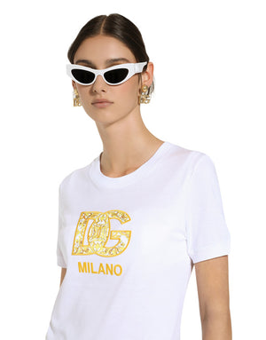 JERSEY T-SHIRT WITH DG LOGO PATCH