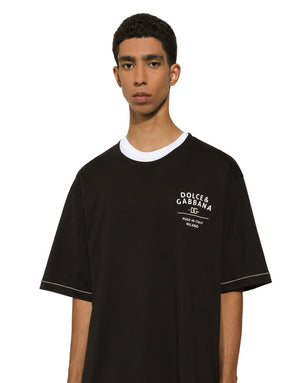 SHORT-SLEEVED COTTON T-SHIRT WITH EMBROIDERED LOGO