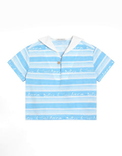 STRIPED PRINT POPLIN SHIRT