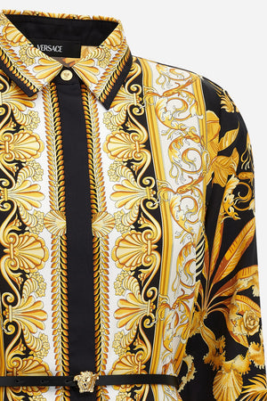 Dress In Twill Poly Barocco Palm Print