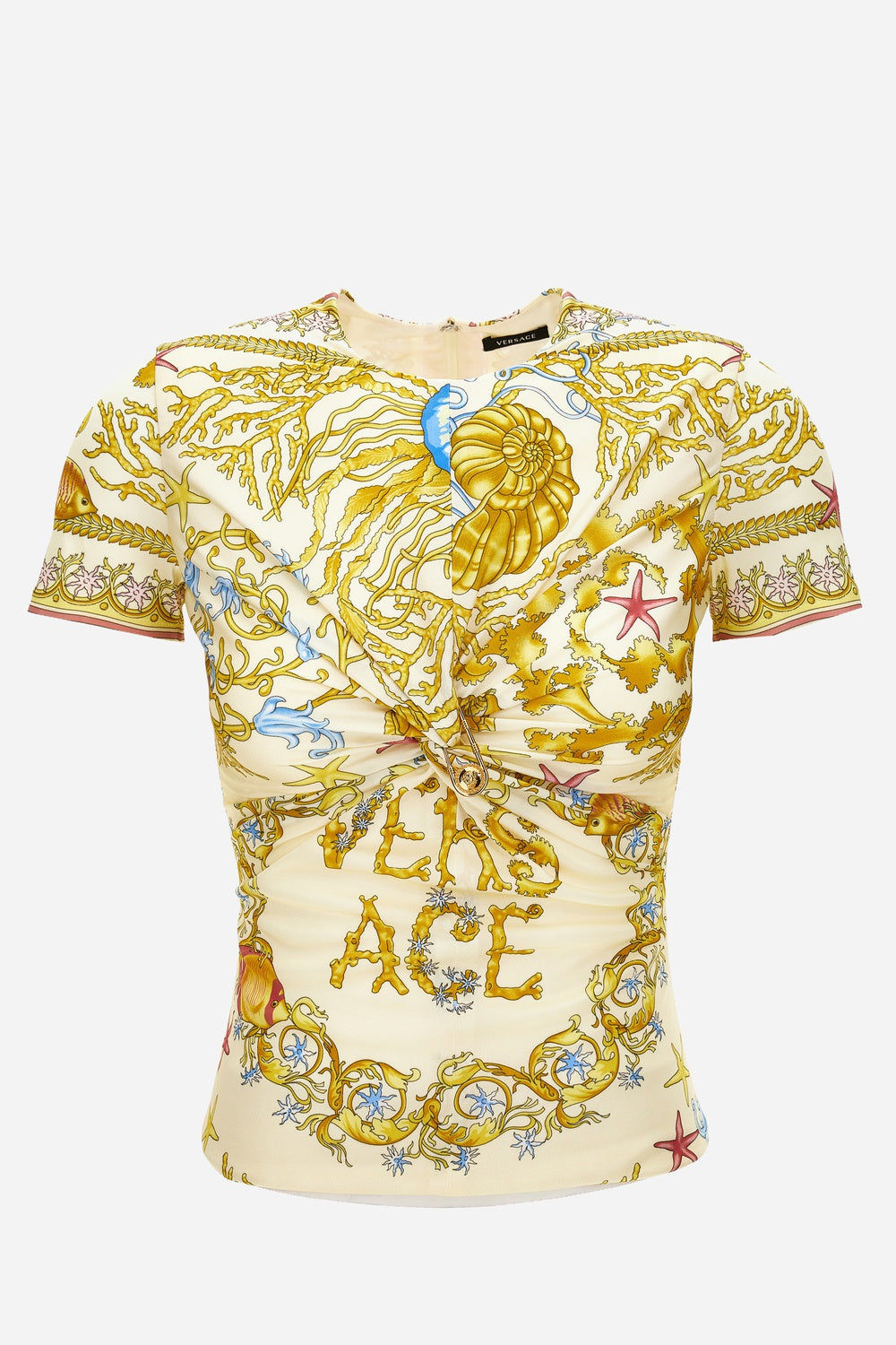 Blouse In Underwater Barocco Foulard On Responsible Viscose Liquid Jersey