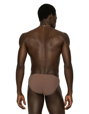 SWIM BRIEFS WITH HIGH-CUT LEG AND DG HARDWARE