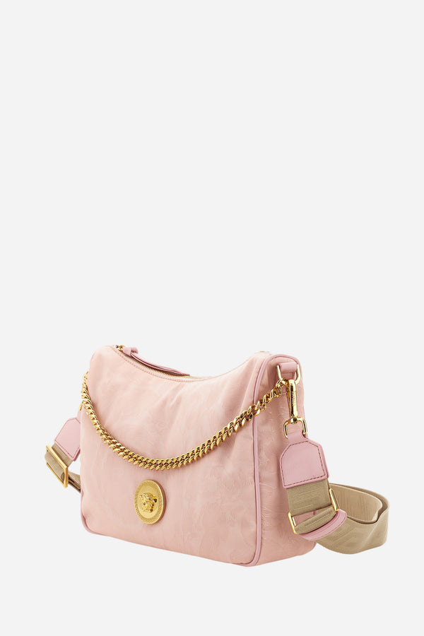 Icon Nylon Hobo In Nylon Jacquard-Calf Leather
