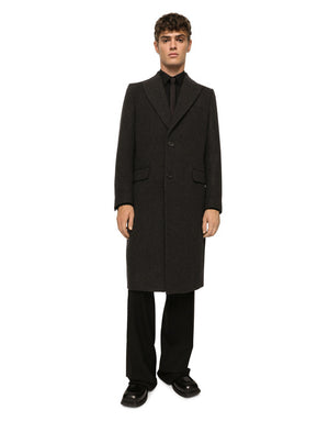 SINGLE-BREASTED WOOL COAT
