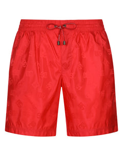 MID-LENGTH SWIM TRUNKS WITH JACQUARD DG MONOGRAM