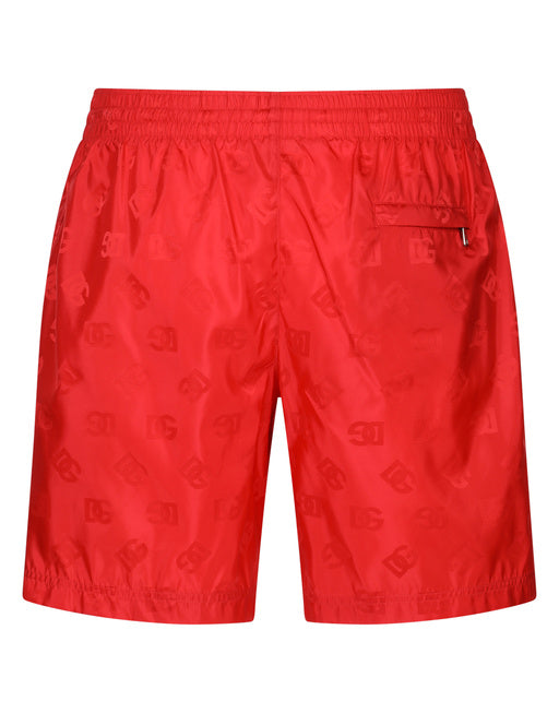 MID-LENGTH SWIM TRUNKS WITH JACQUARD DG MONOGRAM