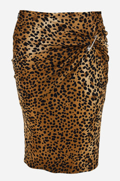 Skirt In Leopard On Responsible Viscose Liquid Jersey