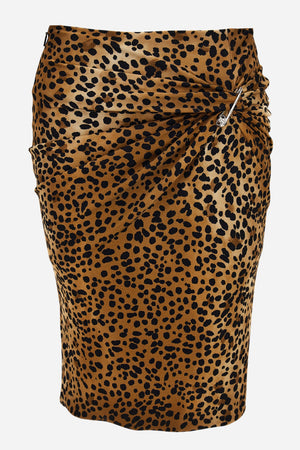 Skirt In Leopard On Responsible Viscose Liquid Jersey