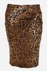 Skirt In Leopard On Responsible Viscose Liquid Jersey