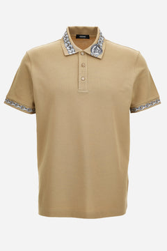Polo In Piquet Fabric-Chain Print