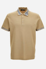 Polo In Piquet Fabric-Chain Print