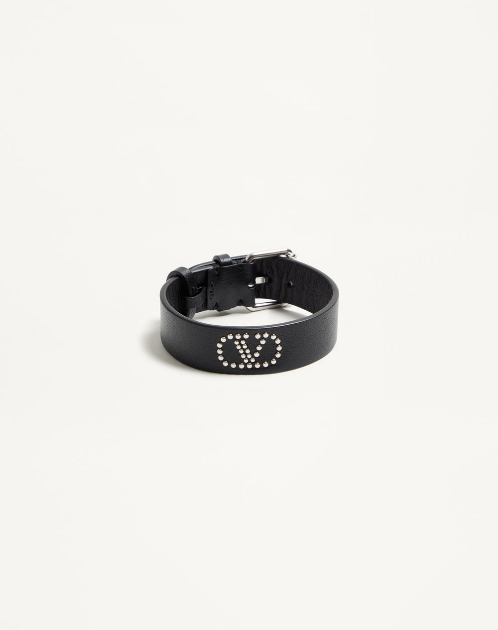 Bracciale Valentino Garavani Vlogo Signature In Pelle E Metallo