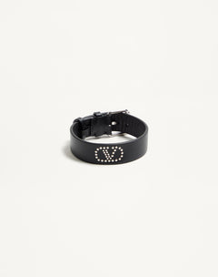 Bracciale Valentino Garavani Vlogo Signature In Pelle E Metallo