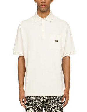 TERRYCLOTH POLO-SHIRT WITH LOGO TAG