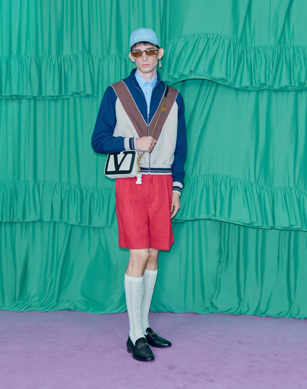 Baseball Cap Chez Valentino In Denim Con Ricamo