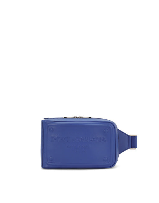 CALFSKIN BELT BAG WITH RAISED LOGO