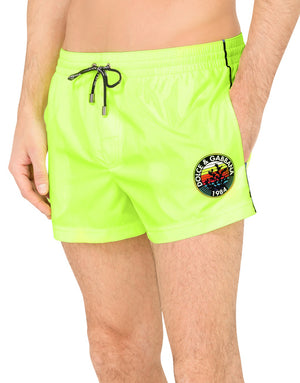 SHORT SWIM TRUNKS WITH DOLCE&GABBANA PRINT