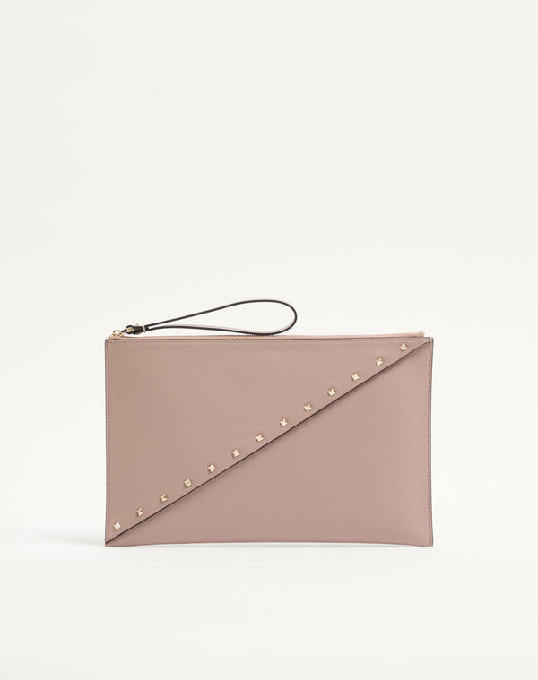 POUCH VALENTINO GARAVANI ROCKSTUD WISPY IN VITELLO