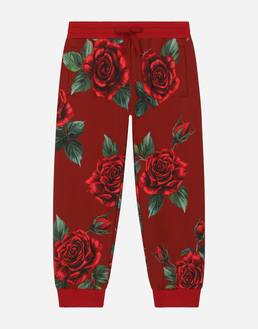 JERSEY JOGGING PANTS WITH ROSE PRINT