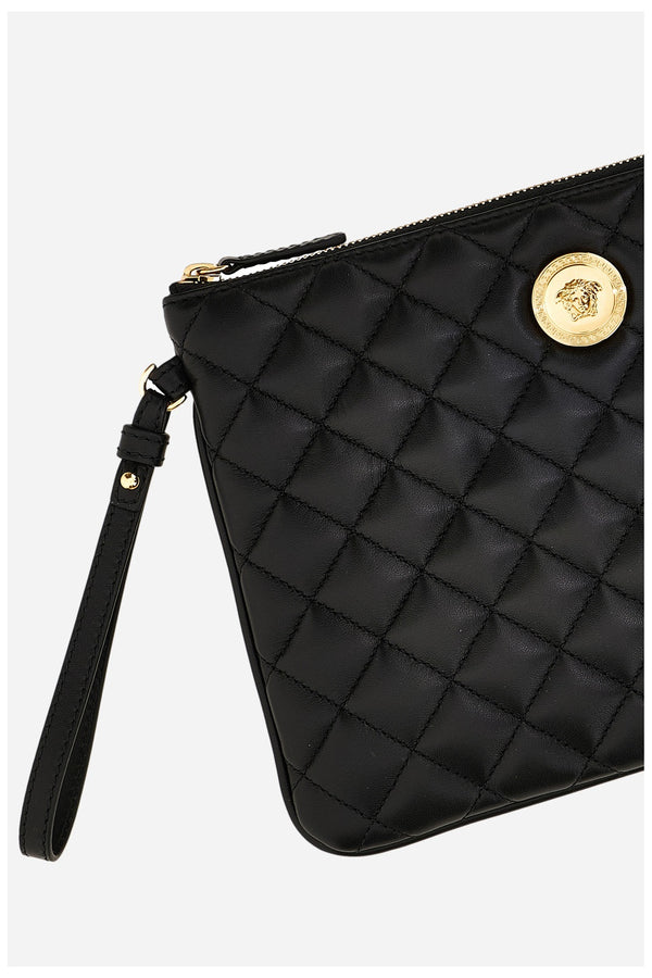 Icon Pouch In Quilted Lamb Leather