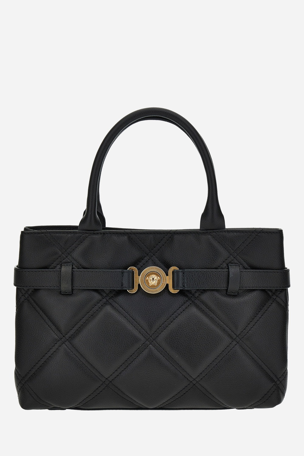 Medusa Biggie Small Tote In Quilted Calf Leather