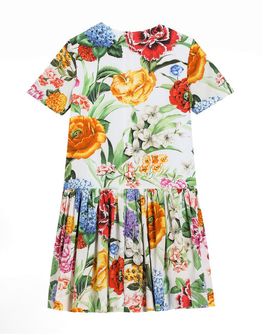 POPLIN DRESS WITH FLORAL PRINT