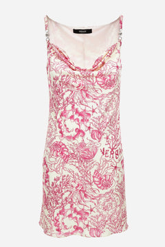 Dress In Underwater Barocco Bicolour Allover On Responsible Viscose Liquid Jersey