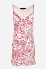 Dress In Underwater Barocco Bicolour Allover On Responsible Viscose Liquid Jersey