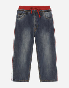 STRETCH DENIM JOGGING PANTS