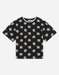 JERSEY T-SHIRT WITH DG LOGO PRINT