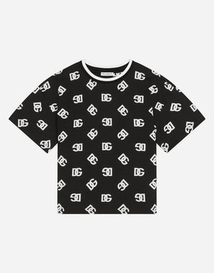 JERSEY T-SHIRT WITH DG LOGO PRINT