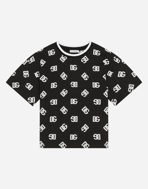 JERSEY T-SHIRT WITH DG LOGO PRINT