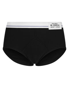 FINE-RIB COTTON BRANDO BRIEFS WITH RE-EDITION LABEL