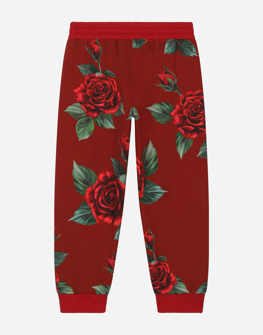 JERSEY JOGGING PANTS WITH ROSE PRINT