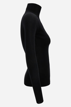 Knit Sweater In Seamless Ribs Merinos Wool Rws