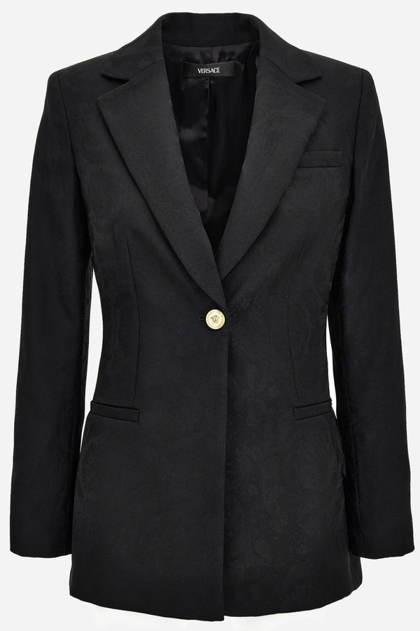 Informal Jacket In Wool Baroque Tailoring Fabric