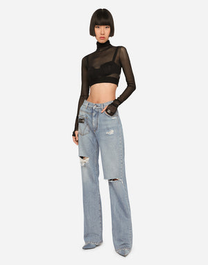 PATCHWORK DENIM JEANS