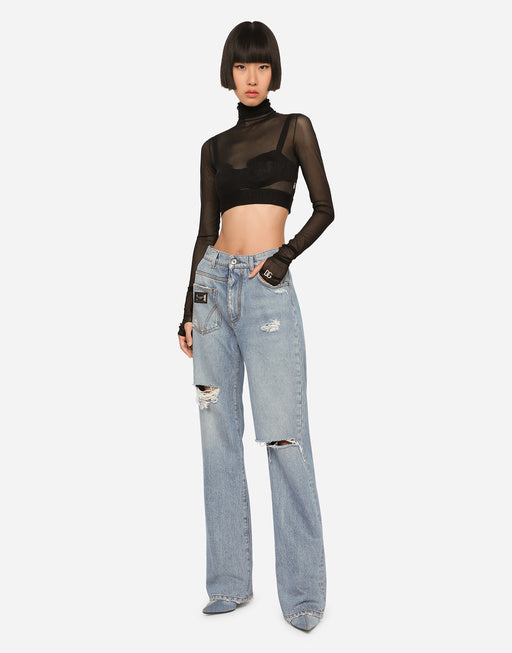PATCHWORK DENIM JEANS