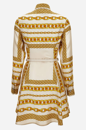 Dress In Versace Treasure Foulard On Silk Twill