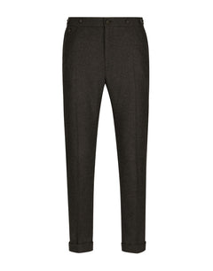 STRETCH WOOL PANTS WITH RE-EDITION LABEL