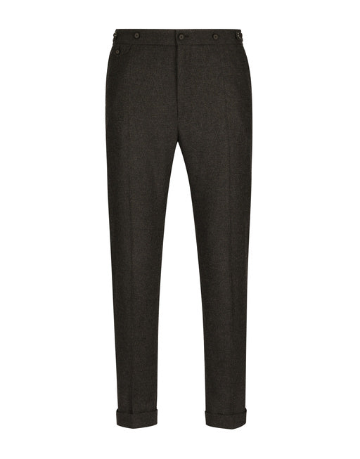 STRETCH WOOL PANTS WITH RE-EDITION LABEL