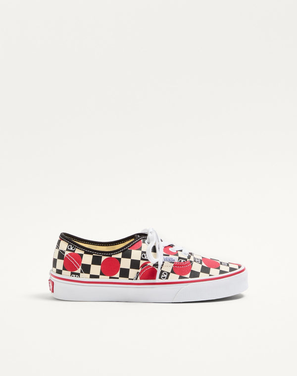 Sneaker Low-Top Valentino Garavani And Vans In Tessuto Con Stampa VLogo Checkerboard E Dettaglio Pois