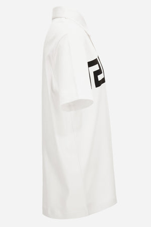 Polo In Jersey Fabric-Greca Print