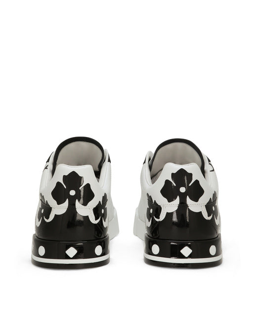 PORTOFINO SNEAKERS IN PRINTED PATENT CALFSKIN