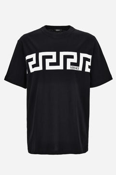T-Shirt In Cotton Jersey-Greca Print