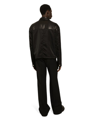 LEATHER AND FABRIC JACKET