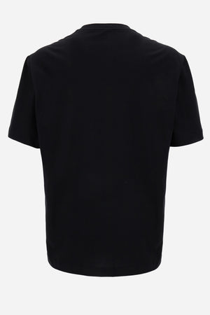T-Shirt In Cotton Jersey Fabric + Medusa Crest Prin